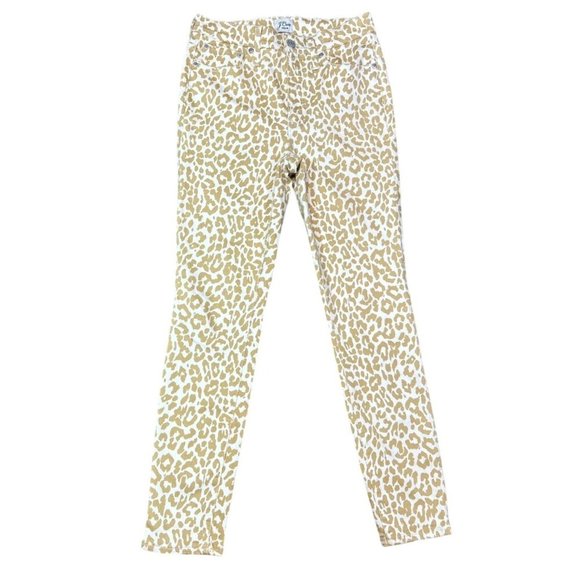 (5 for $25)J.Crew 10" highest-rise toothpick jean in safari leopard Size 27 NWOT - Picture 4 of 6